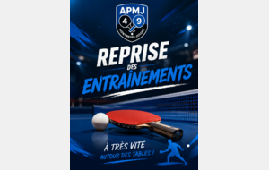 Reprise des entraînements dirigés / saison 2026-2027