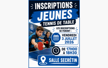 Nouvelles inscriptions jeunes ouvertes