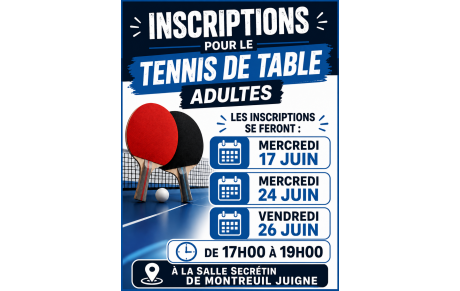 Inscriptions adultes ouvertes (compétiteurs et loisirs)